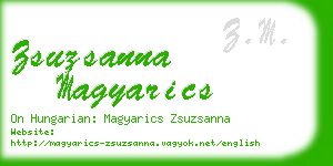 zsuzsanna magyarics business card